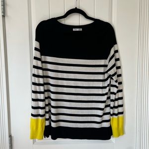 Dex lightweight black and white striped sweater
